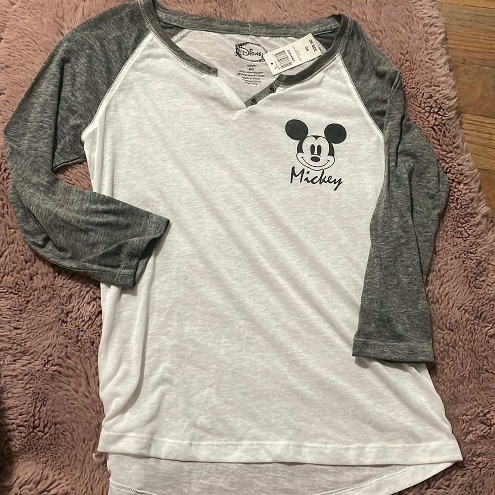 Disney white and grey long sleeve